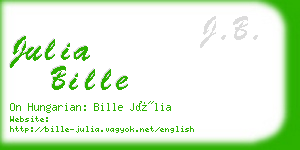 julia bille business card